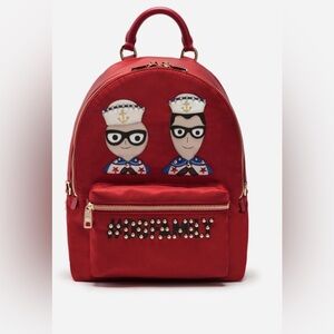 NWT $1673 Leather -Nylon Dolce & Gabbana Vulcano Women’s  Backpack